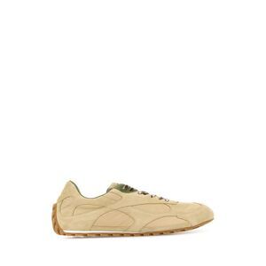 Bottega Veneta Men Beige Suede And Fabric Orbit Sneakers